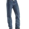 Wrangler Men's 47MWZ Dark Wash Cowboy Cut Regular Prewashed Jeans