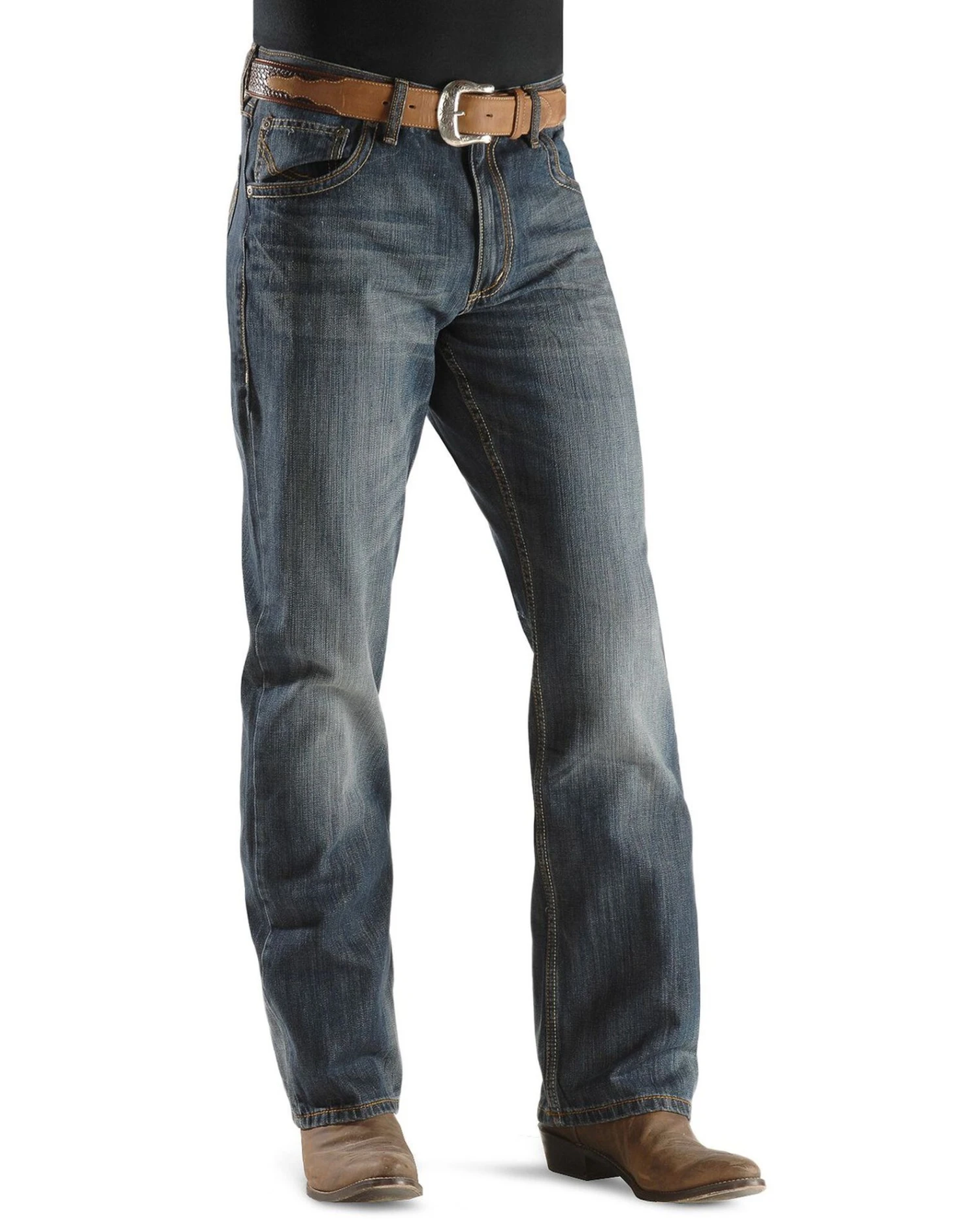 Wrangler 20X Men's No. 42 Dark Wash Slim Bootcut Jeans - Image 2
