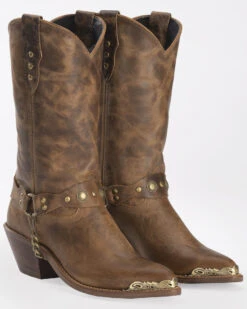 Abilene Women's Distressed Harness Western Boots - Pointed Toe
