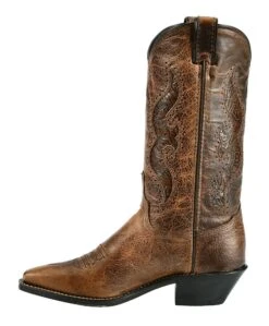 Abilene Women's Hand Tooled Inlay Western Boots - Snip Toe