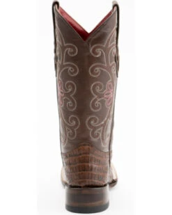 Ferrini Women's Rusty Caiman Print Western Boots - Square Toe