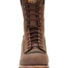 Carolina Men's 8" Crazy Horse Waterproof Lace-to-Toe Logger Boots - Round Toe