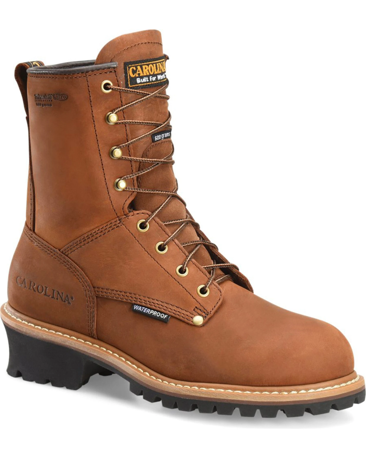 Carolina Men's Waterproof Insulated Logger Boots - Round Toe - Image 2