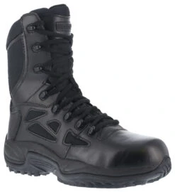 Reebok Women's 8" Side-Zip Rapid Response Tactical Boots - Round Toe