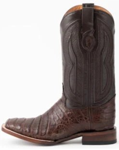 Ferrini Men's Caiman Belly Western Boots - Broad Square Toe