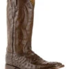 Ferrini Men's Cognac Full Quill Ostrich Western Boots - Broad Square Toe