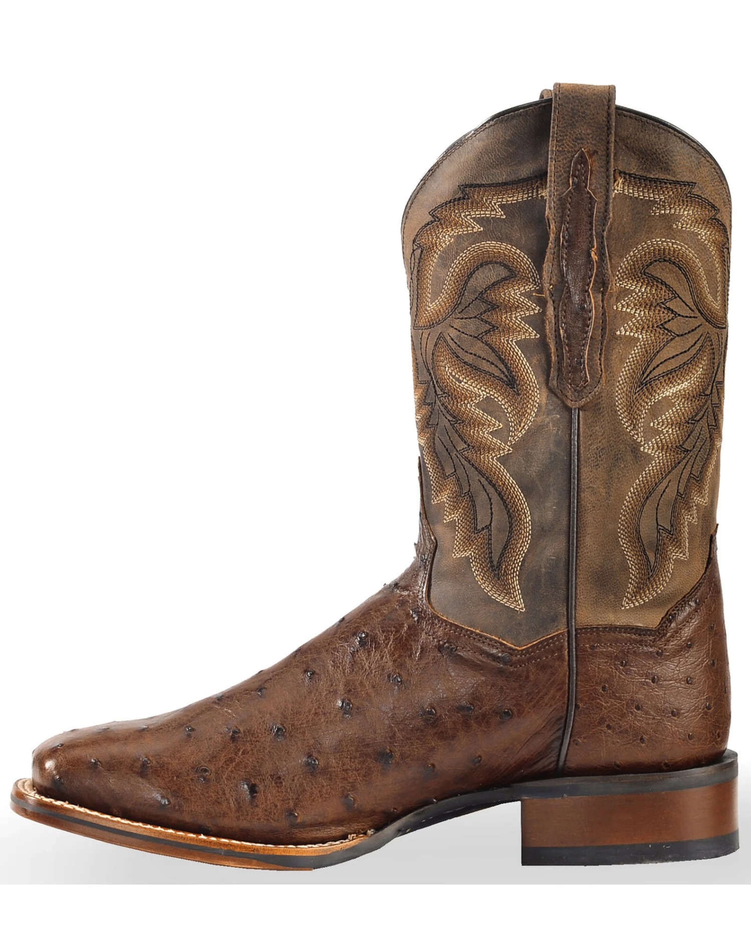 Dan Post Men's Alamosa Full Quill Ostrich Western Boots - Broad Square Toe - Image 3