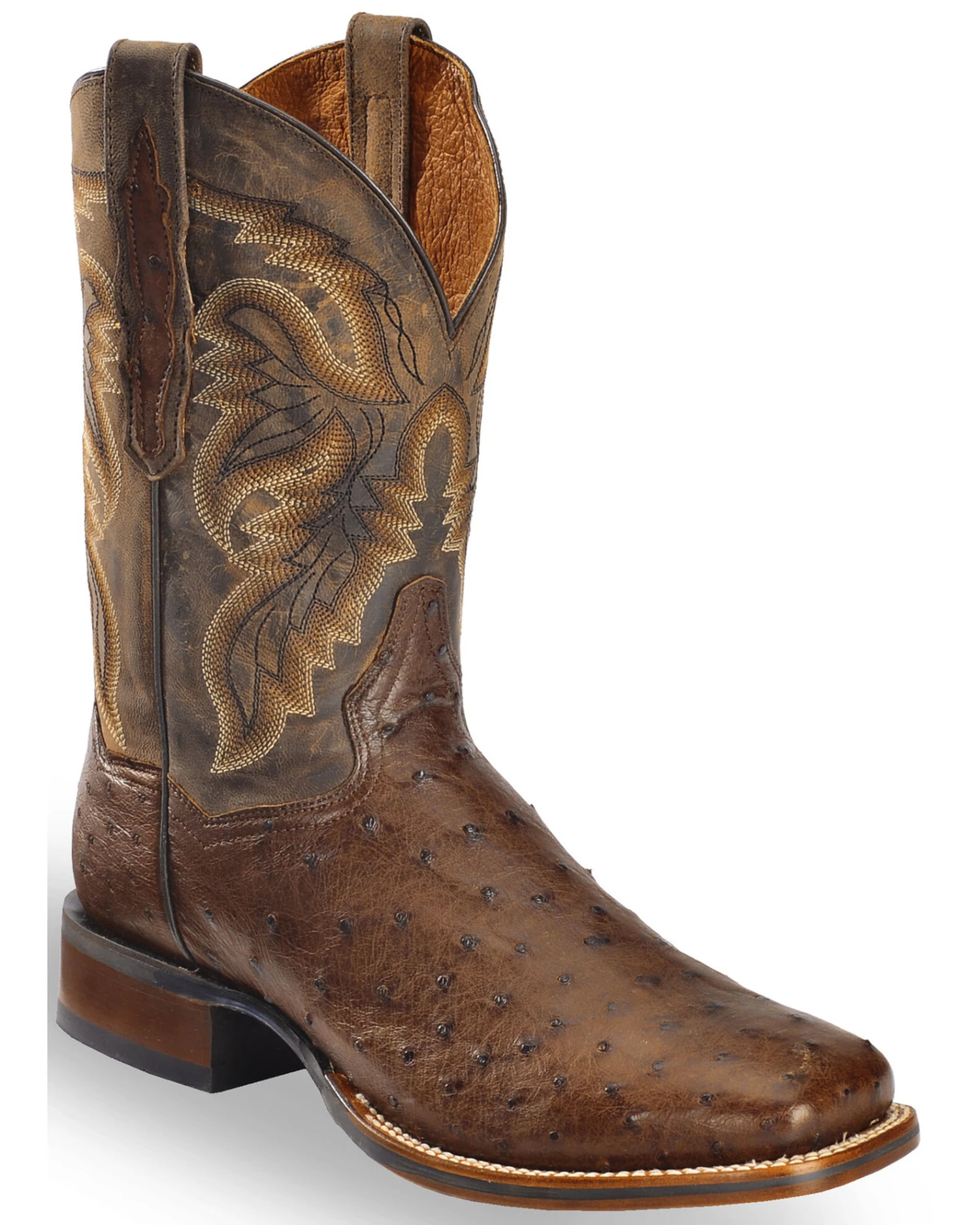Dan Post Men's Alamosa Full Quill Ostrich Western Boots - Broad Square Toe - Image 2