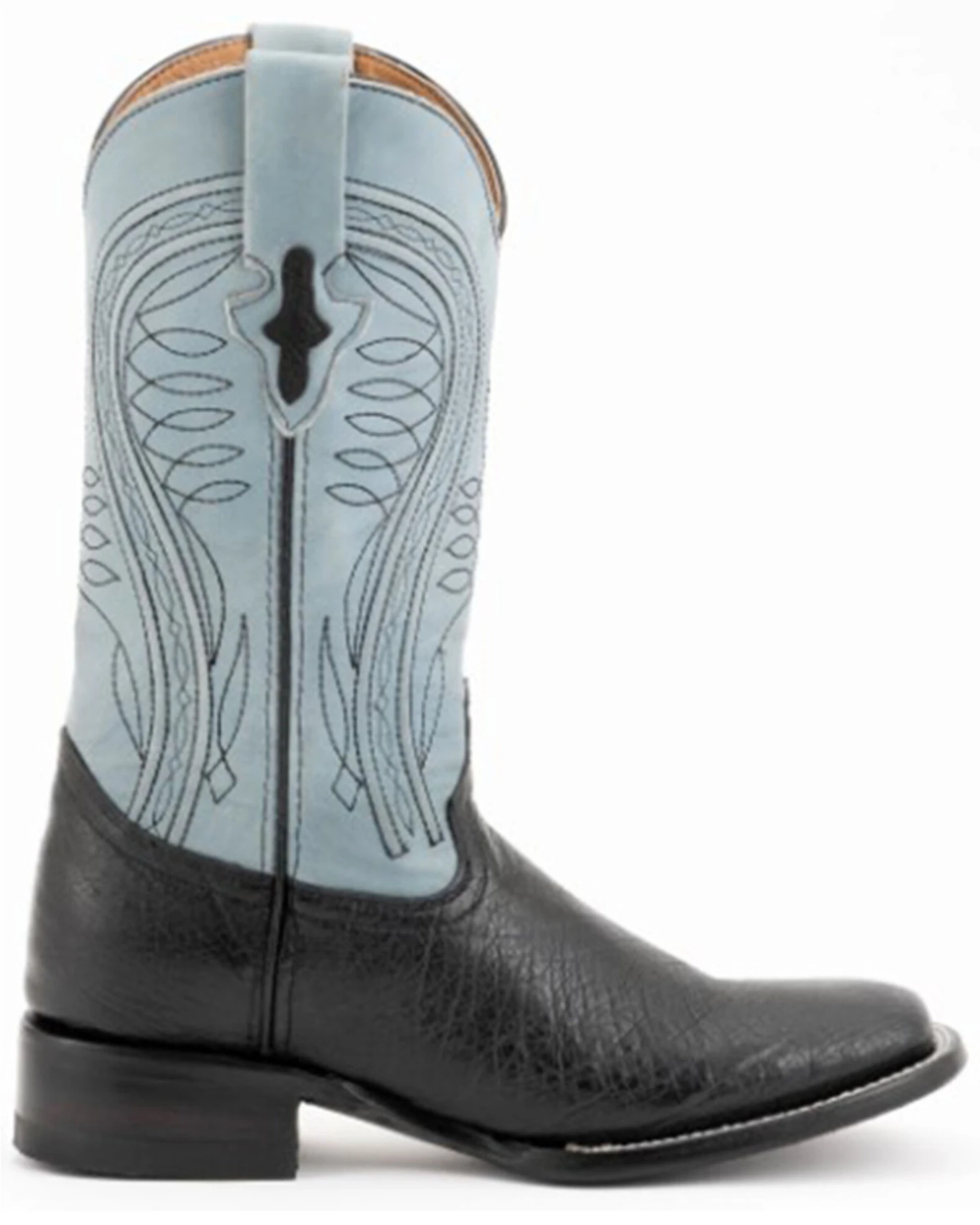 Ferrini Men's Smooth Quill Ostrich Exotic Boots - Broad Square Toe - Image 12