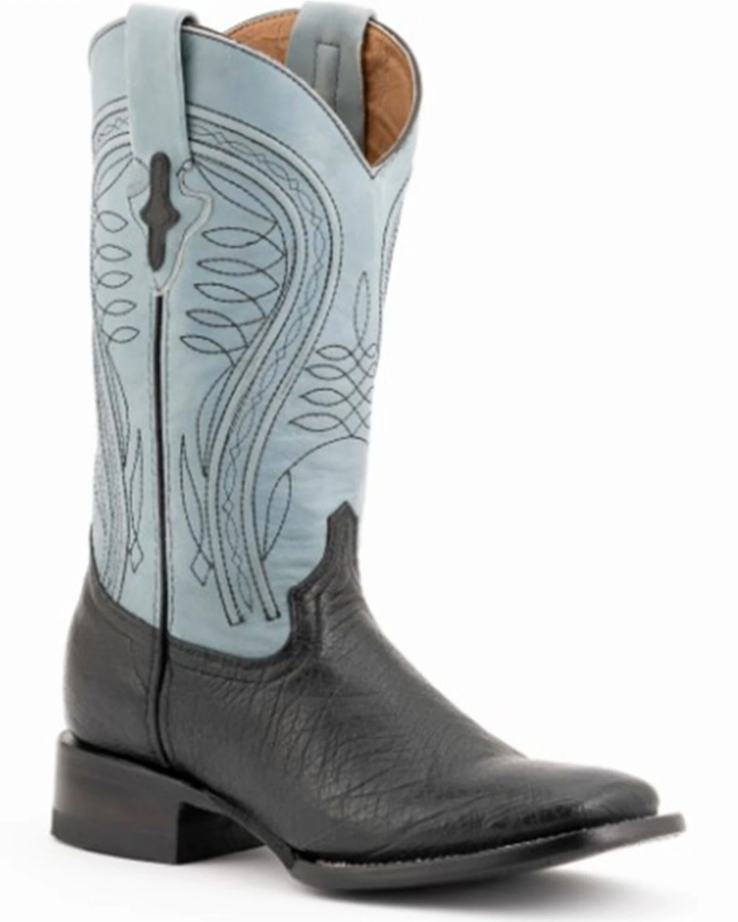 Ferrini Men's Smooth Quill Ostrich Exotic Boots - Broad Square Toe - Image 2