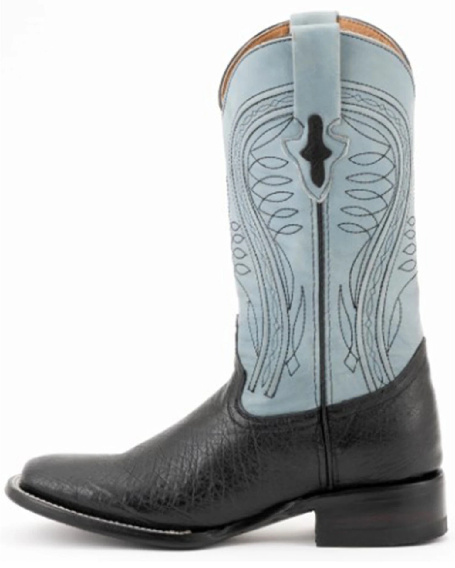 Ferrini Men's Smooth Quill Ostrich Exotic Boots - Broad Square Toe - Image 14