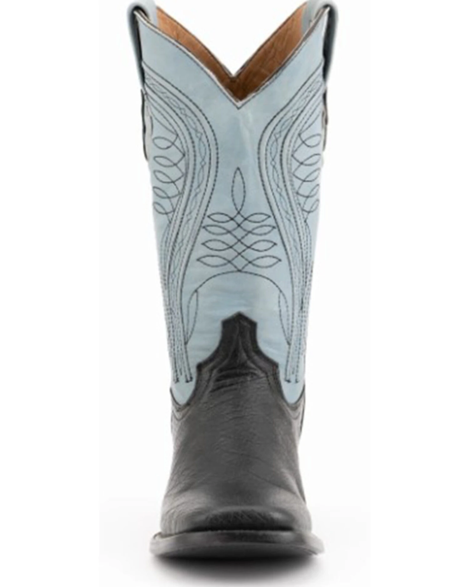 Ferrini Men's Smooth Quill Ostrich Exotic Boots - Broad Square Toe