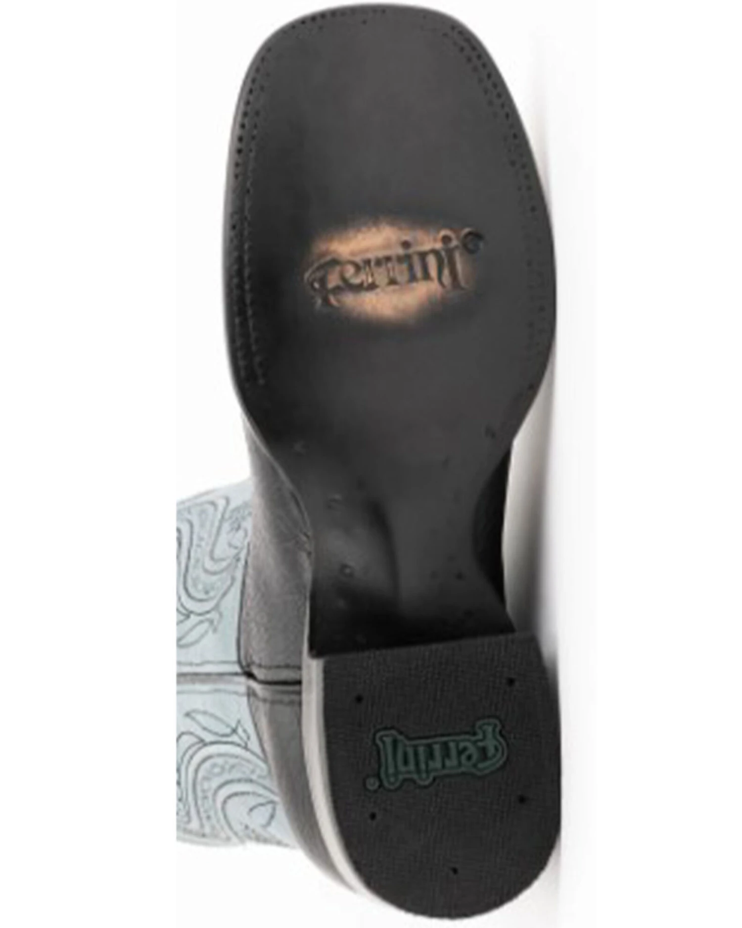 Ferrini Men's Smooth Quill Ostrich Exotic Boots - Broad Square Toe - Image 5