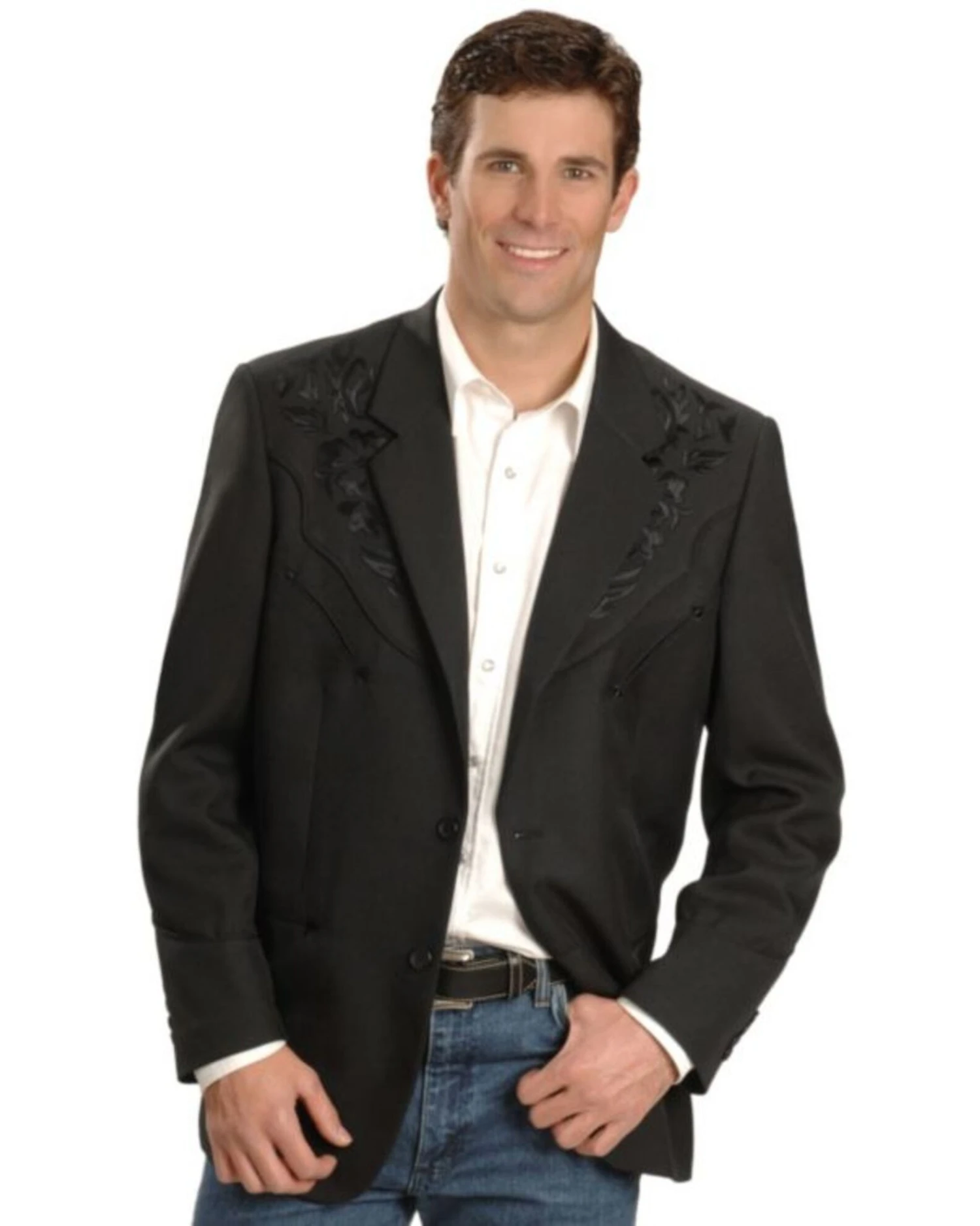Scully Men's Floral Yoke Blazer - Tall - Image 2