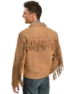 Scully Men's Fringed Suede Leather Short Jacket