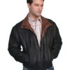 Scully Double Collar Leather Jacket - Tall