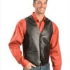 Scully Men's Lamb Leather Western Vest - Tall