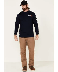 Ariat Men's FR Logo Crew Neck Long Sleeve Shirt