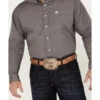 Cinch C‌inch Men's Solid Dove Gray Button Long Sleeve Shirt