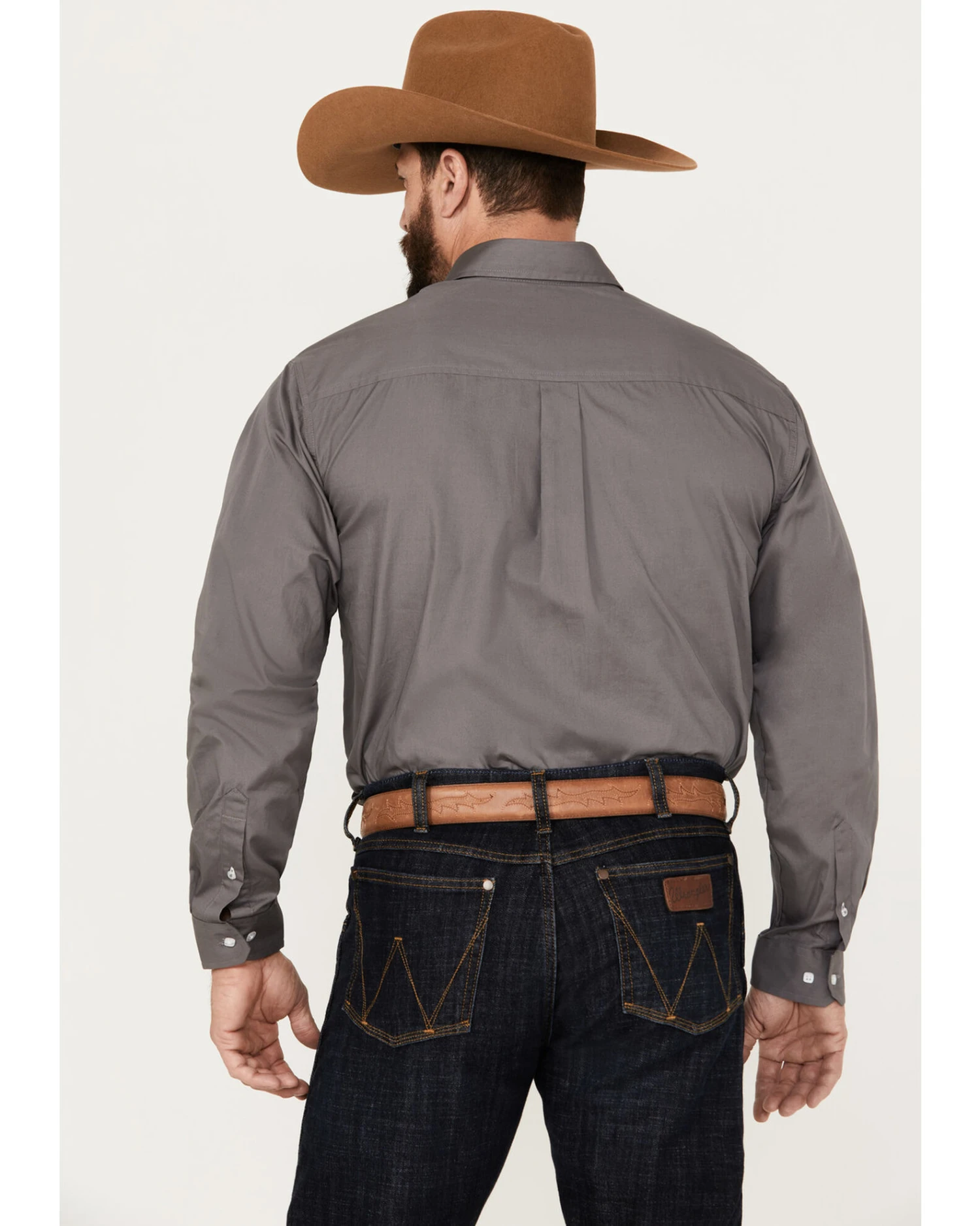 Cinch Cinch Men's Solid Dove Gray Button Long Sleeve Shirt - Image 2