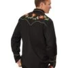 Scully Men's Floral Embroidered Vintage Long Sleeve Snap Western Shirt