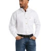 Ariat Men's Solid Twill Long Sleeve Western Woven Shirt