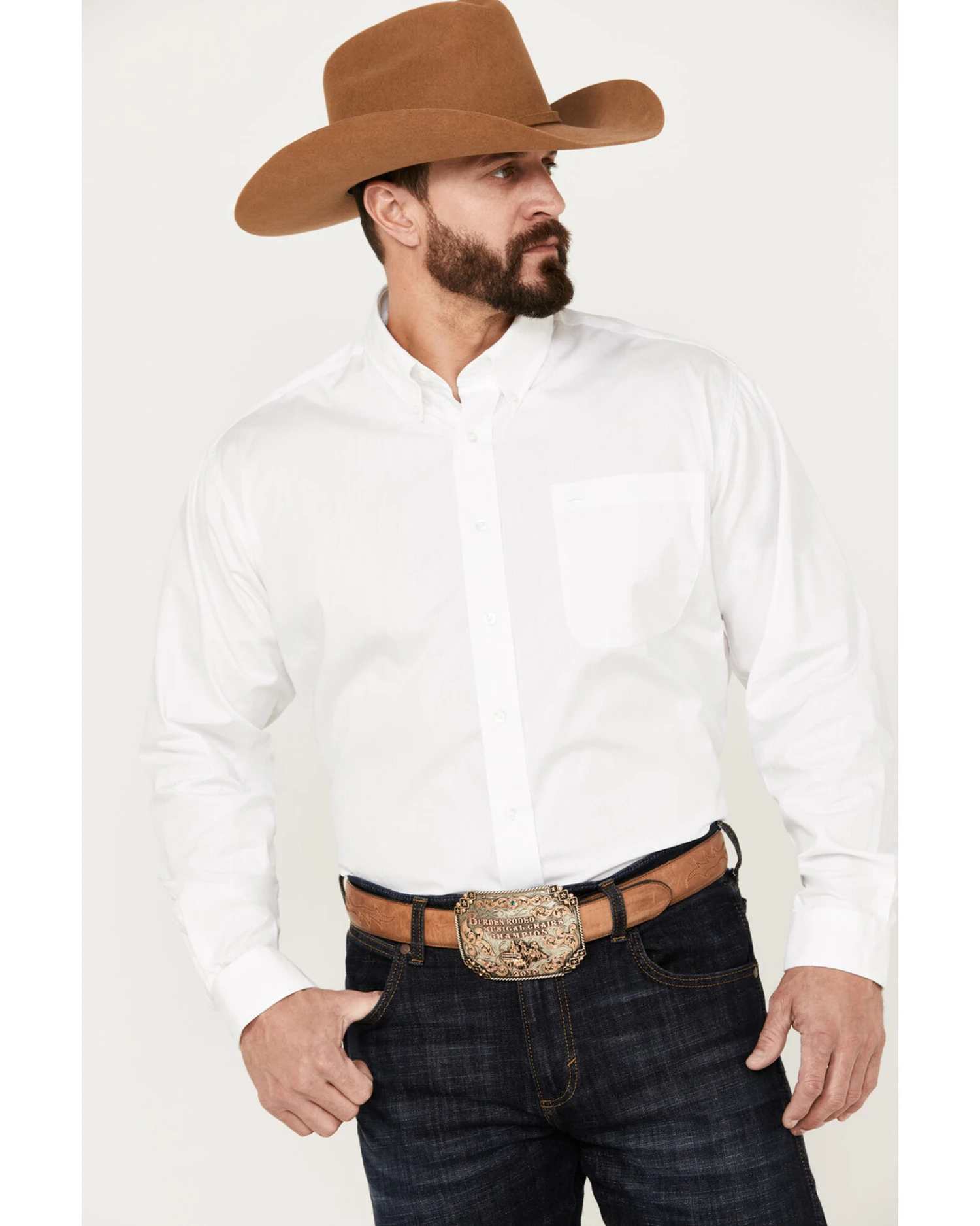 Cinch Men's Solid Long Sleeve Button-Down Western Shirt - Image 4
