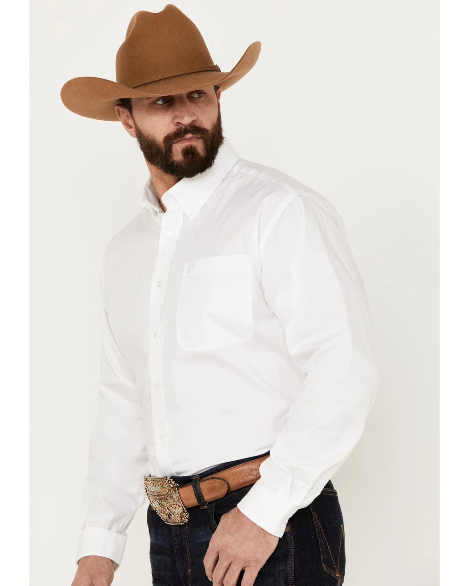 Cinch Men's Solid Long Sleeve Button-Down Western Shirt - Image 3