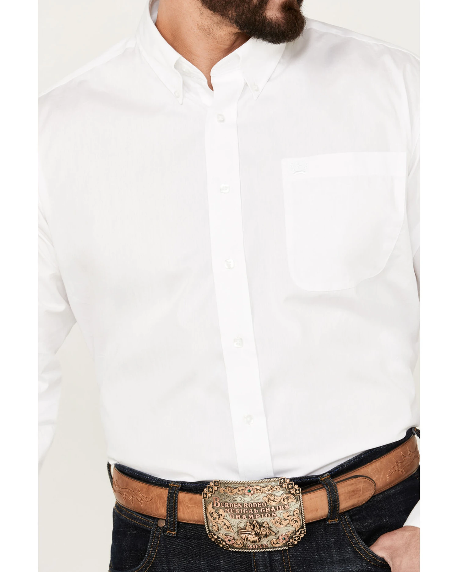 Cinch Men's Solid Long Sleeve Button-Down Western Shirt
