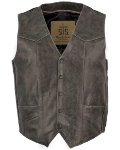 STS Ranchwear Men's Antique Leather Chisum Vest
