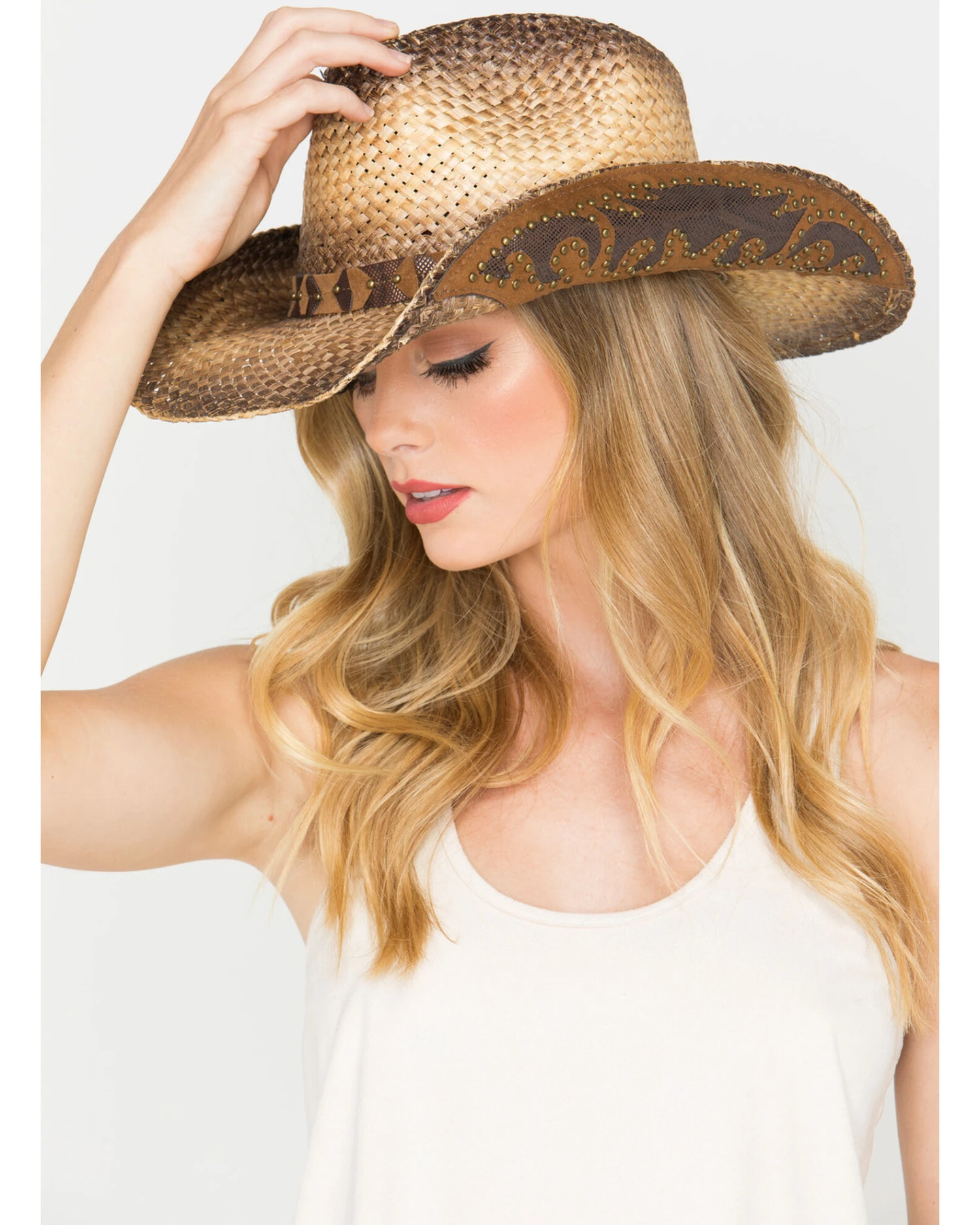 Shyanne Women's Rustic Tan Straw Hat - Image 3