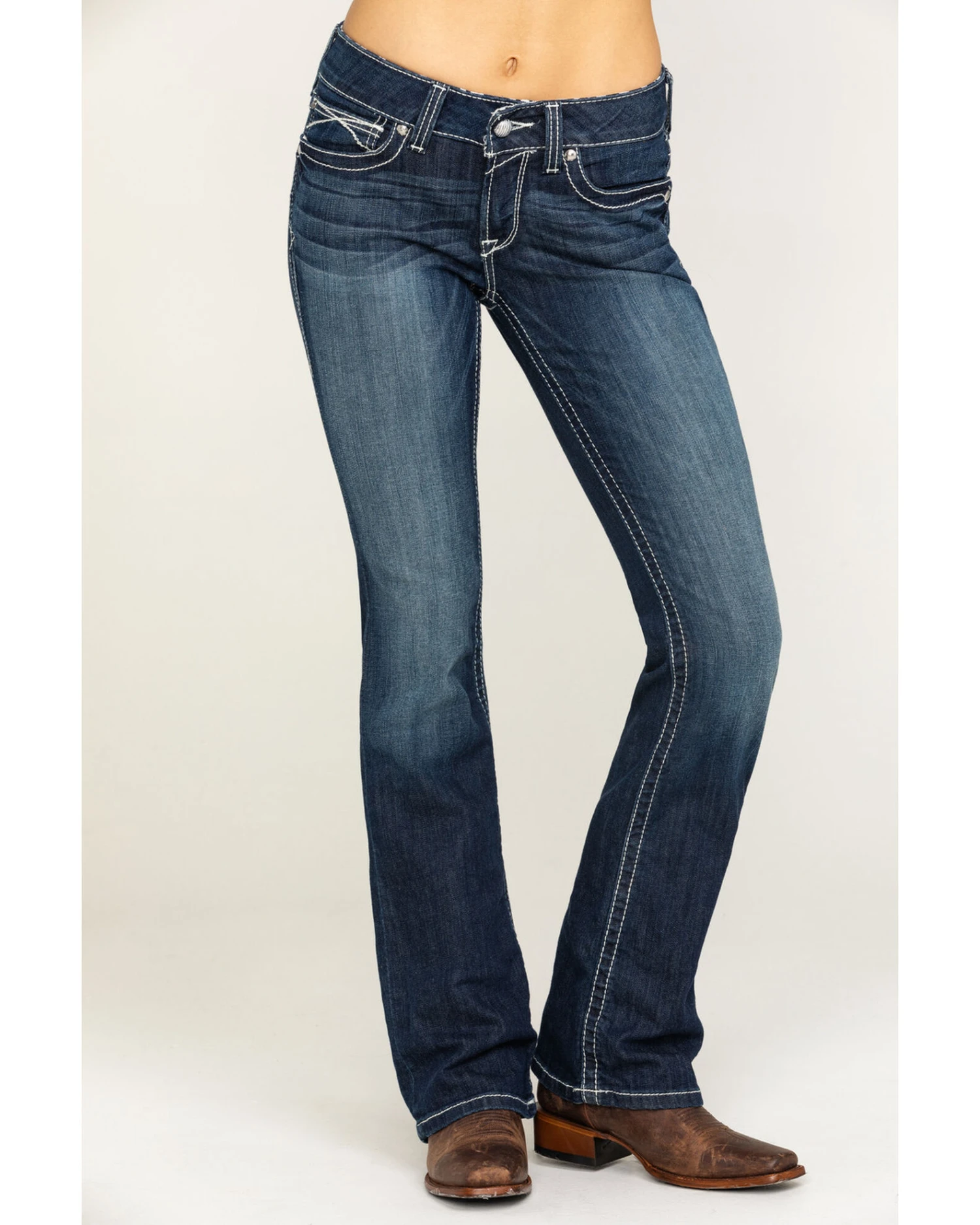 Ariat Women's R.E.A.L. Low Rise Rosy Whipstitch Bootcut Jeans - Image 4