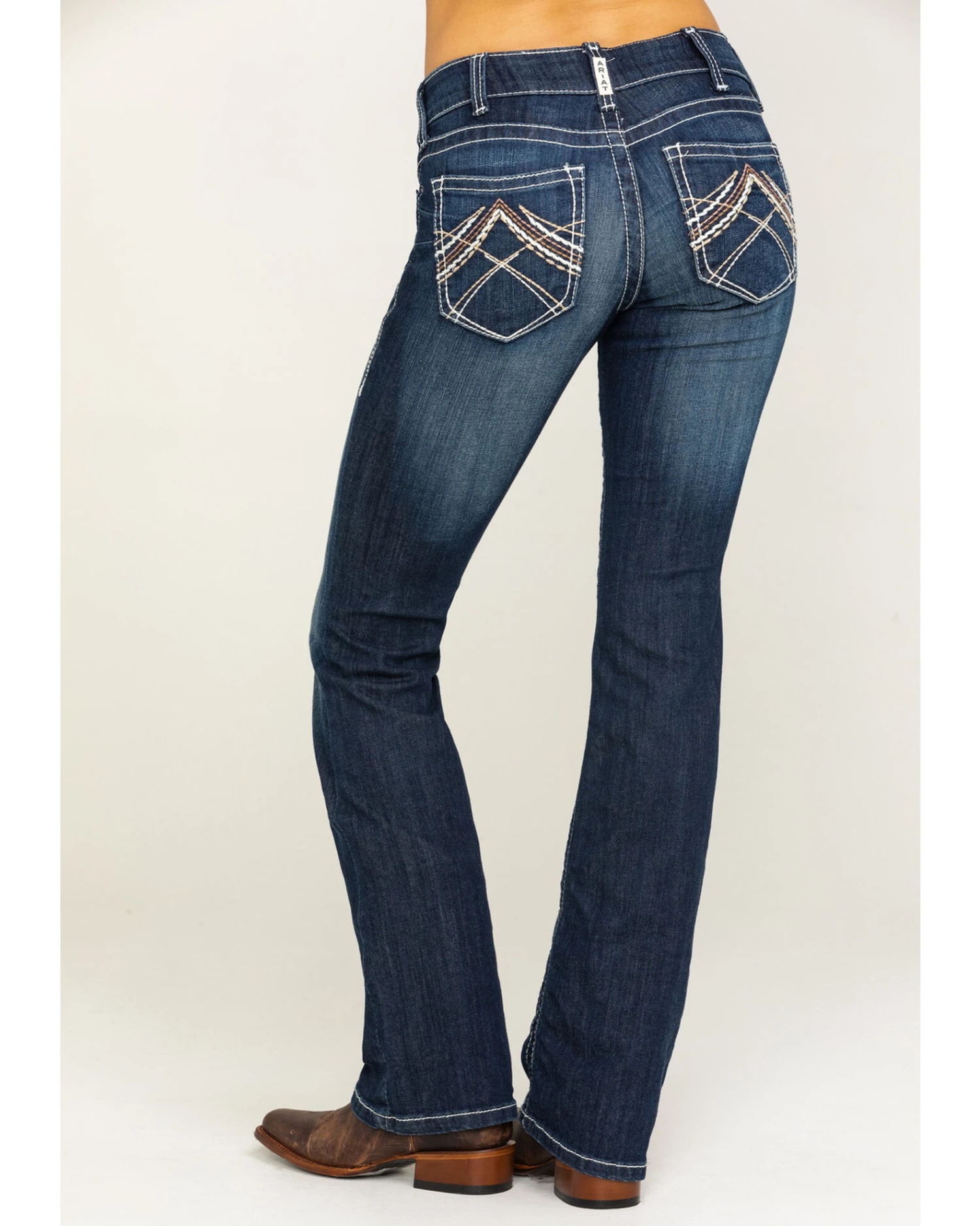 Ariat Women's R.E.A.L. Low Rise Rosy Whipstitch Bootcut Jeans - Image 7