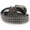 Shyanne Women's Rhinestone Filigree Leather Belt