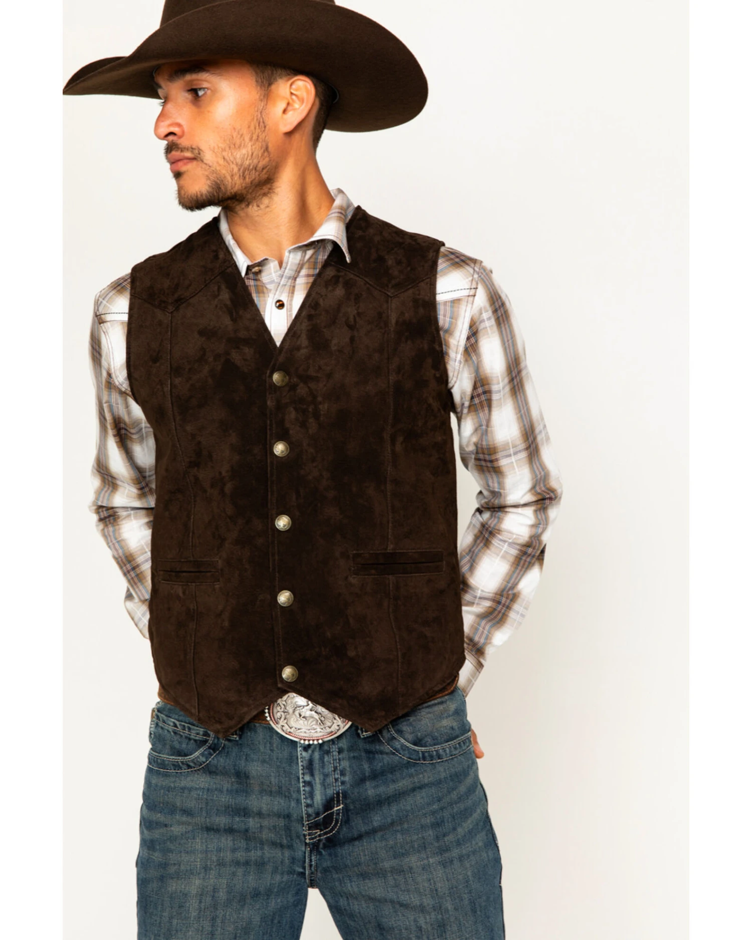 Cody James Men's Wild Boar Suede Vest - Image 5