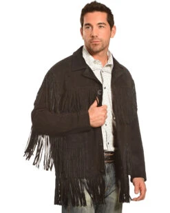 Liberty Wear Men's Suede Fringe Western Jacket