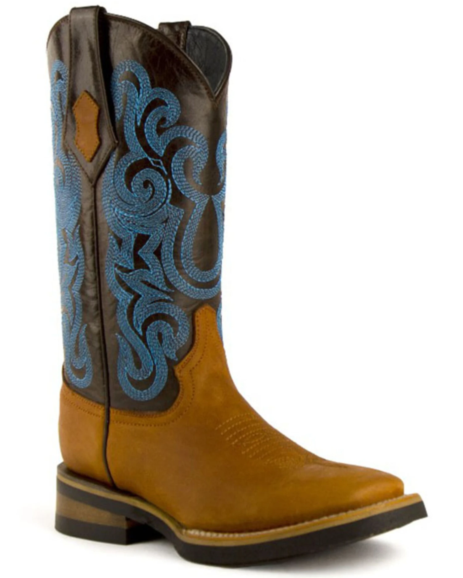 Ferrini Women's Brown Maverick Western Boots - Broad Square Toe - Image 2