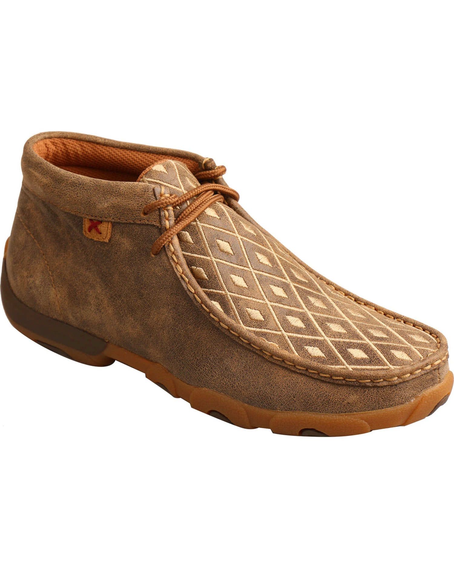 Twisted X Women's Tan Diamond Driving Mocs - Moc Toe
