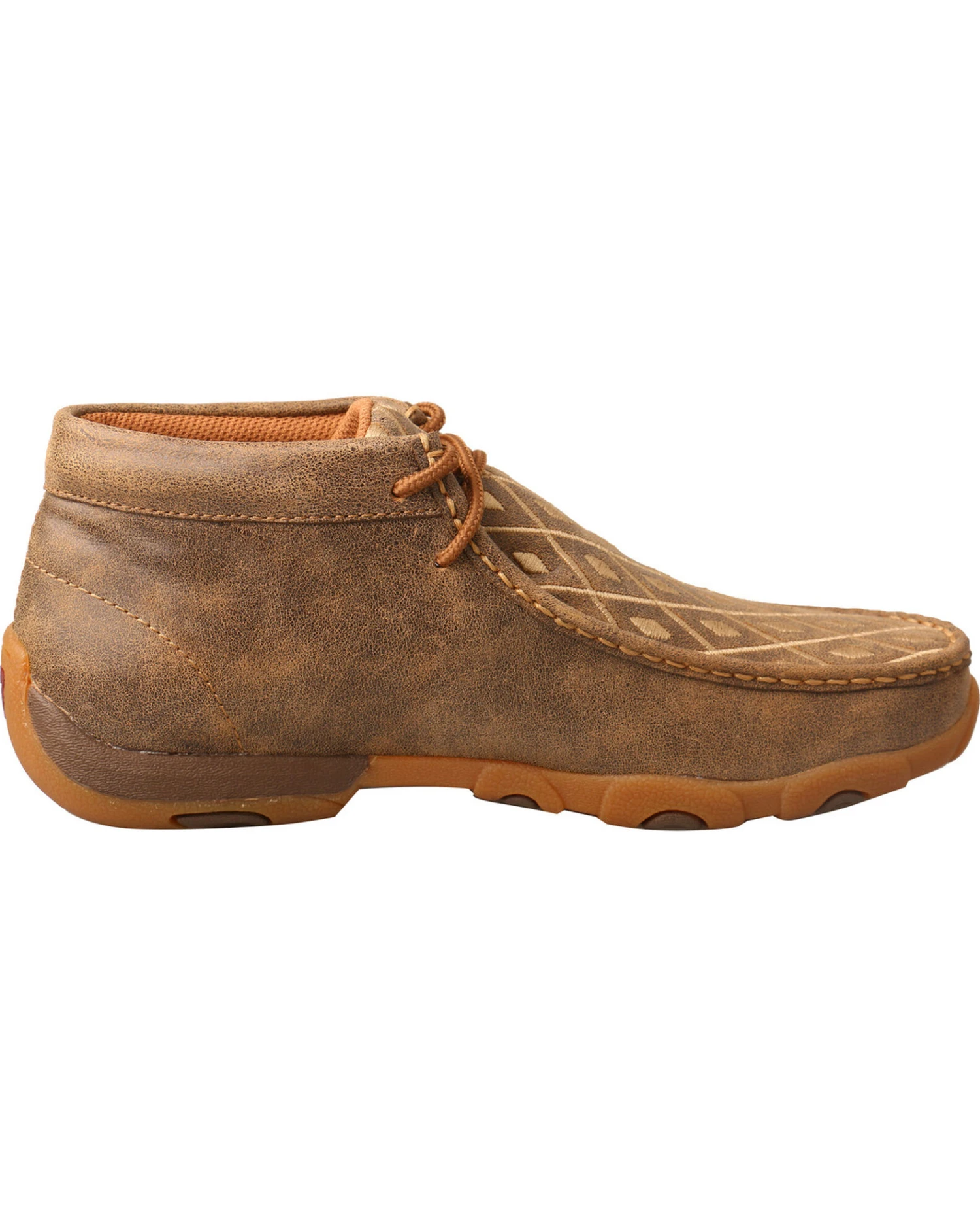 Twisted X Women's Tan Diamond Driving Mocs - Moc Toe - Image 6