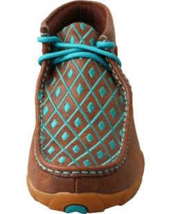 Twisted X Women's Turquoise Diamond Driving Mocs - Moc Toe