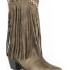 Roper Women's Fringe Faux Leather Western Boots - Pointed Toe
