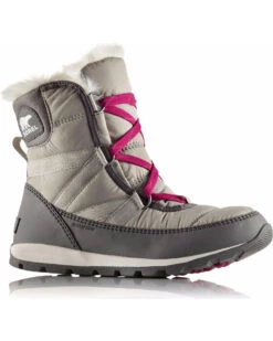 Sorel Women's Gray Whitney Short Lace Boots - Round Toe