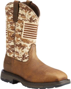 Ariat Men's WorkHog Patriot Camo Boots - Square Toe