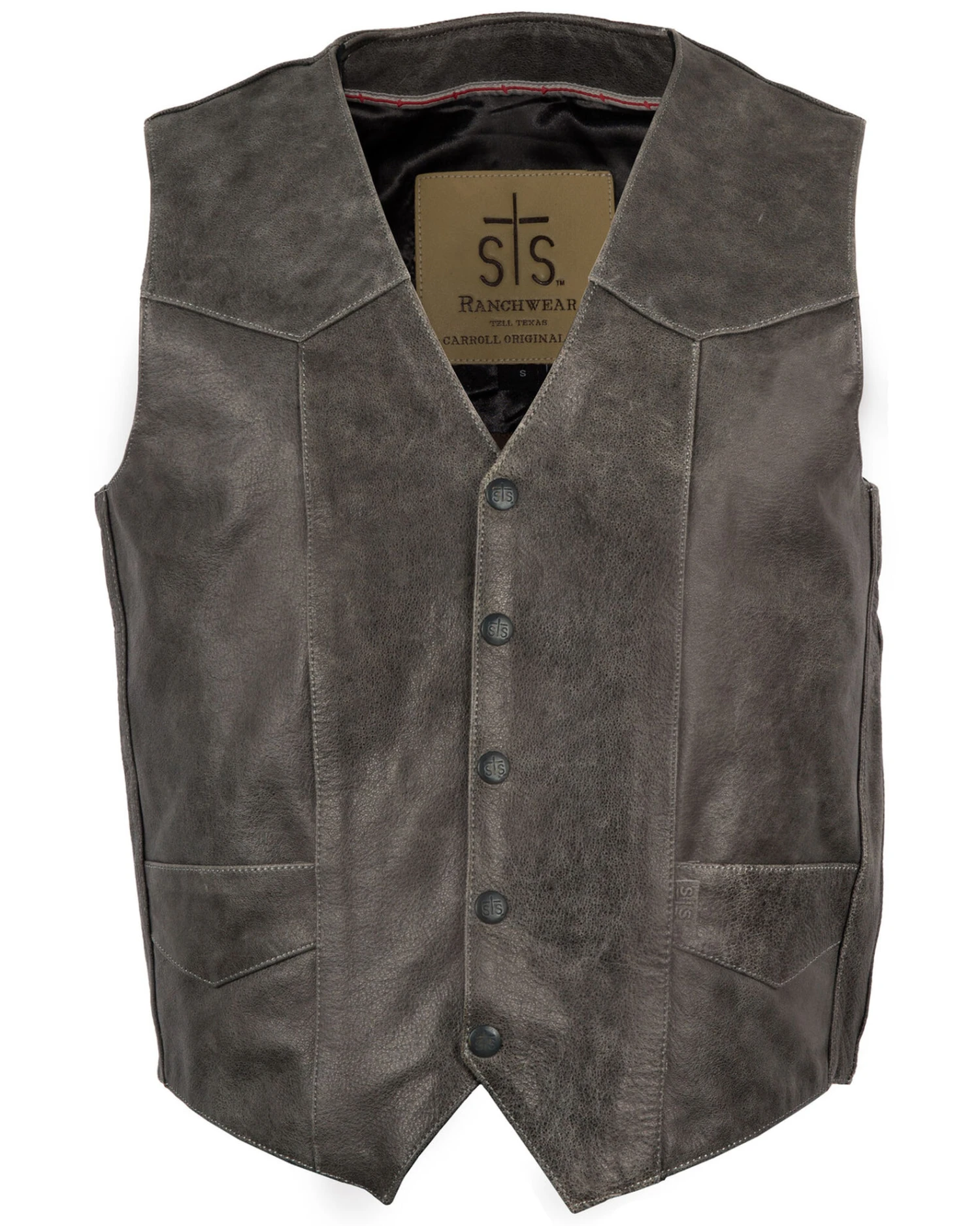 STS Ranchwear Men's Antique Chisum Leather Vest - Big - Image 2