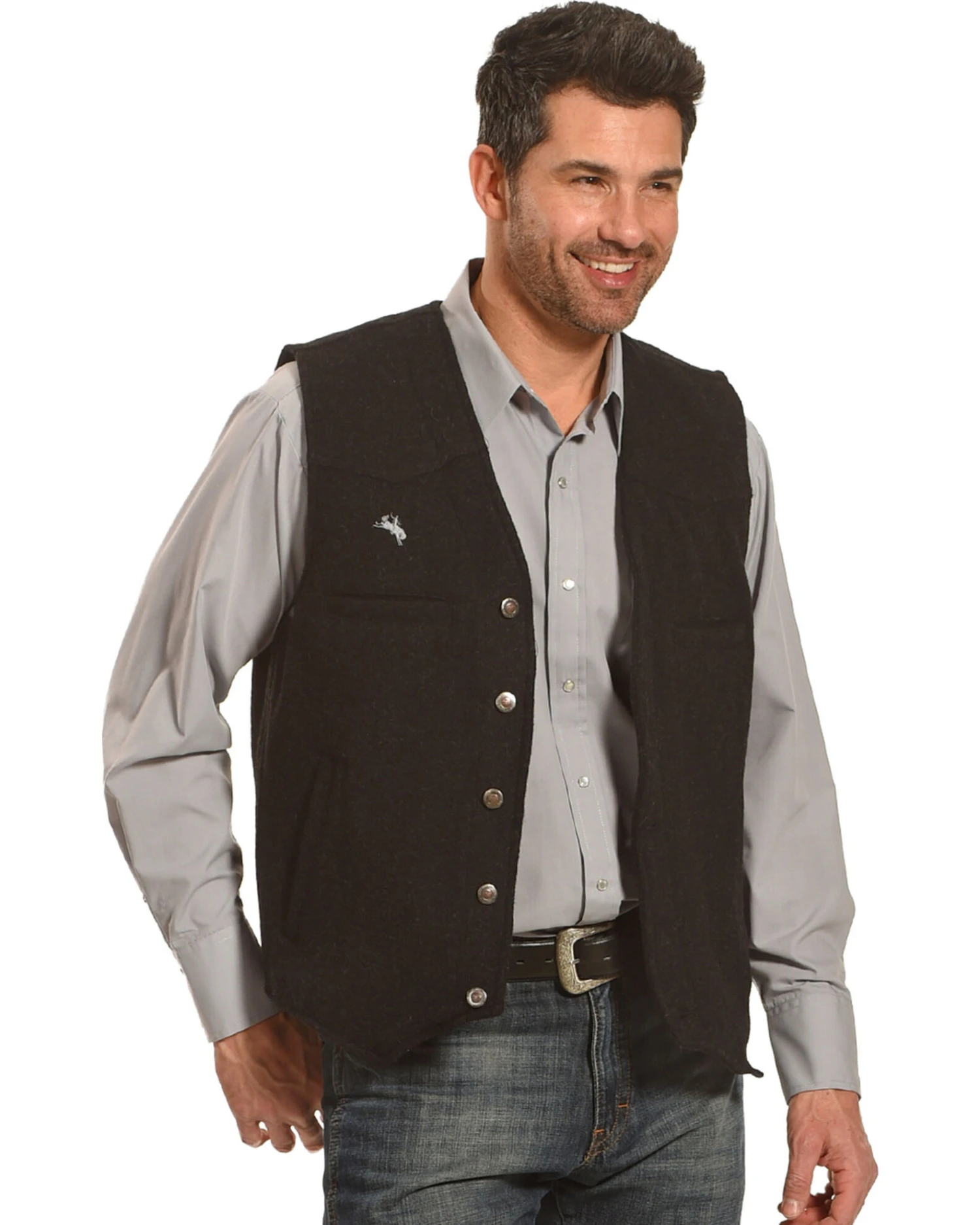 Wyoming Traders Men's Wyoming Wool Button Closure Vest