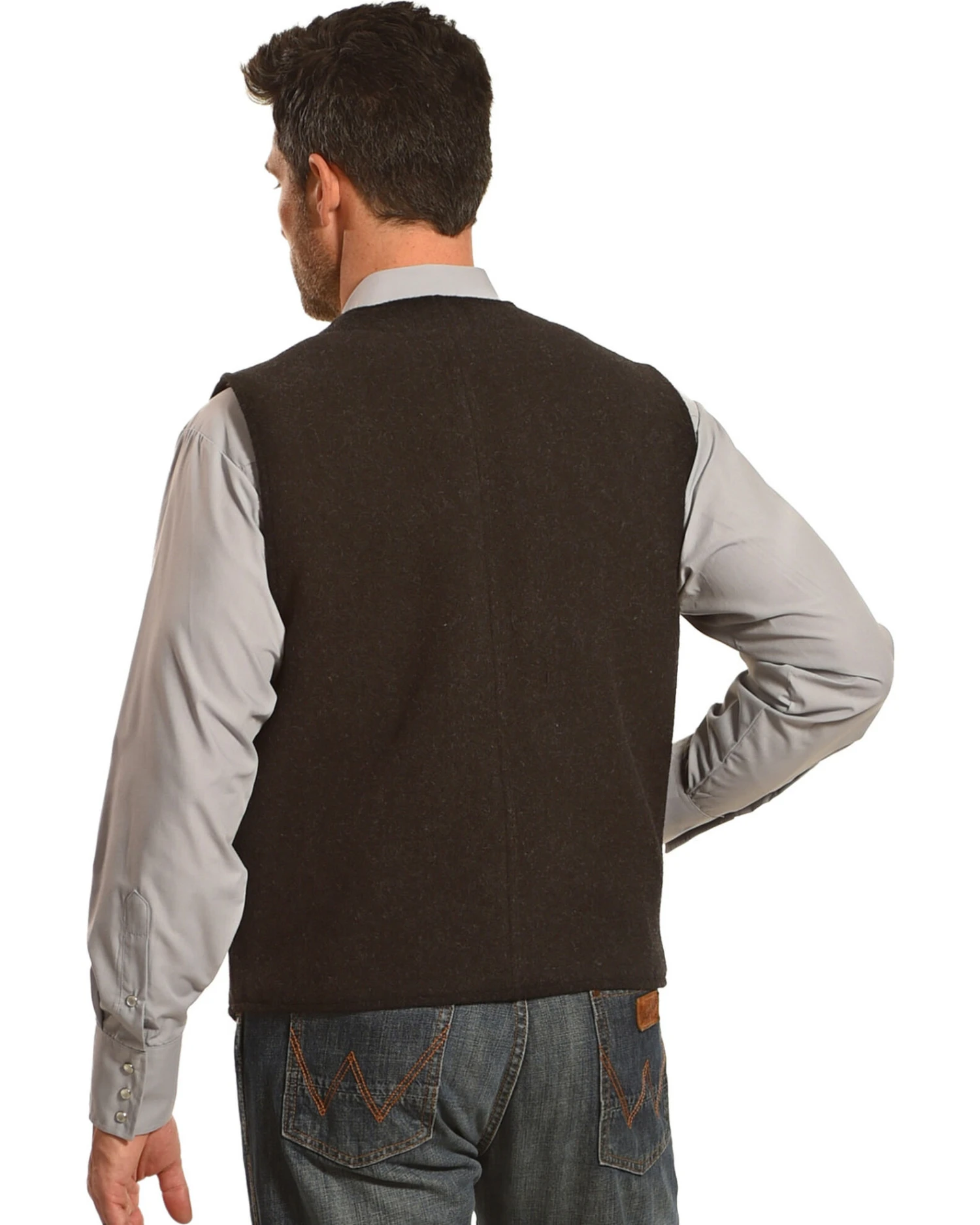 Wyoming Traders Men's Wyoming Wool Button Closure Vest - Image 3