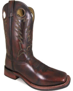 Smoky Mountain Men's Landry Brush Off Leather Western Boots - Square Toe
