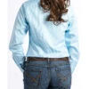 Cinch Women's Light Blue Stripe Long Sleeve Button Down Western Core Shirt