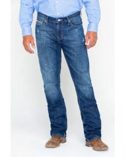 Cinch Men's Ian Dark Stonewash Slim Fit Boot Cut Jeans