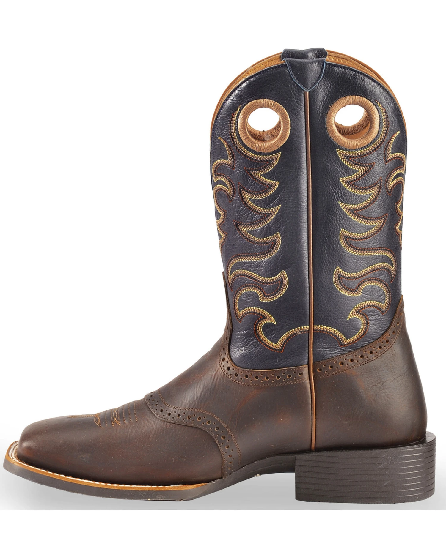 RANK 45 Men's Xero Gravity Gibson Saddle Vamp Western Performance Boots - Broad Square Toe - Image 4